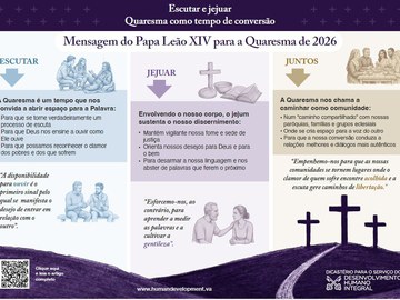 Mansagem do Papa Leão XIV para a Quaresma de 2026